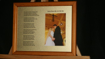 Come Share My Life With Me: A Wedding Poem for More Mature Couples 10×8 Print