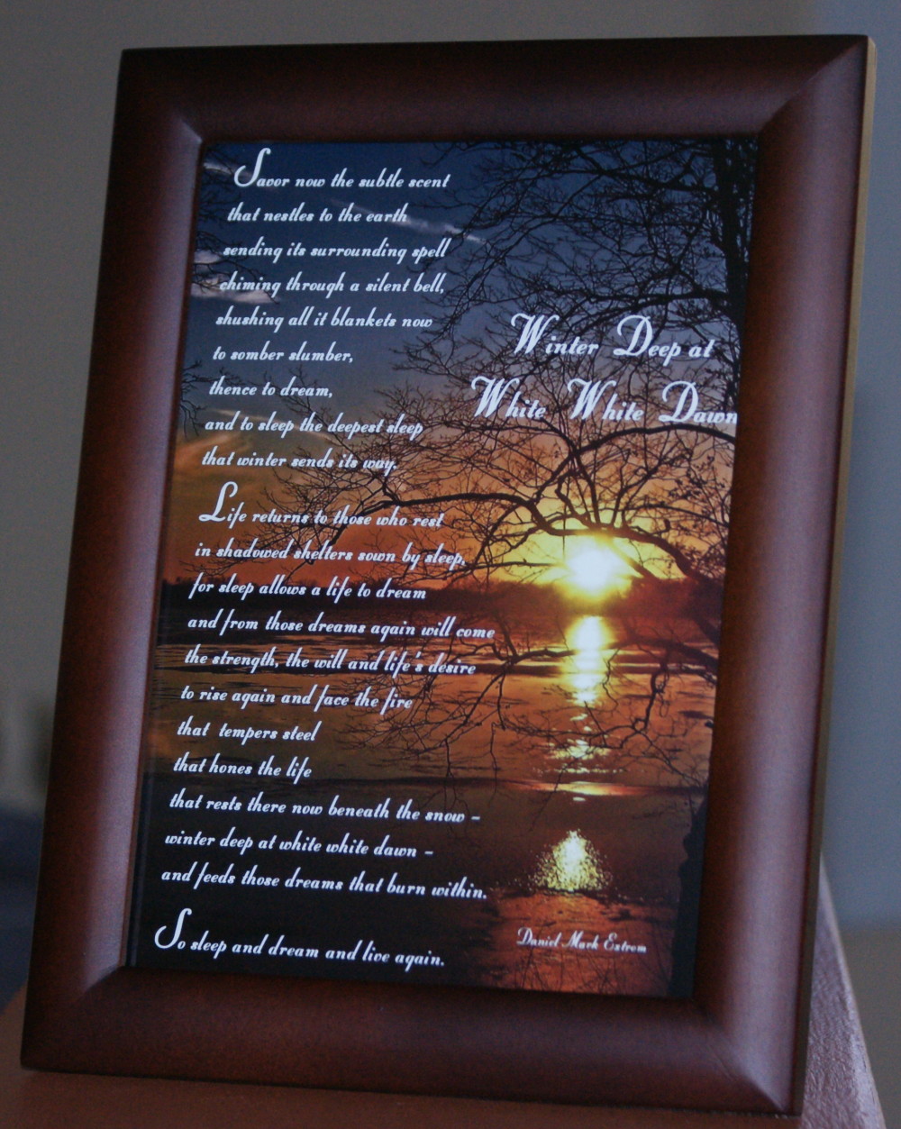 Winter Deep V1 Brown Frame 5x7 inches
